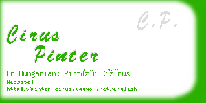 cirus pinter business card